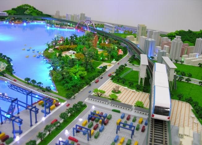 曲阳县港口沙盘